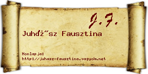 Juhász Fausztina névjegykártya